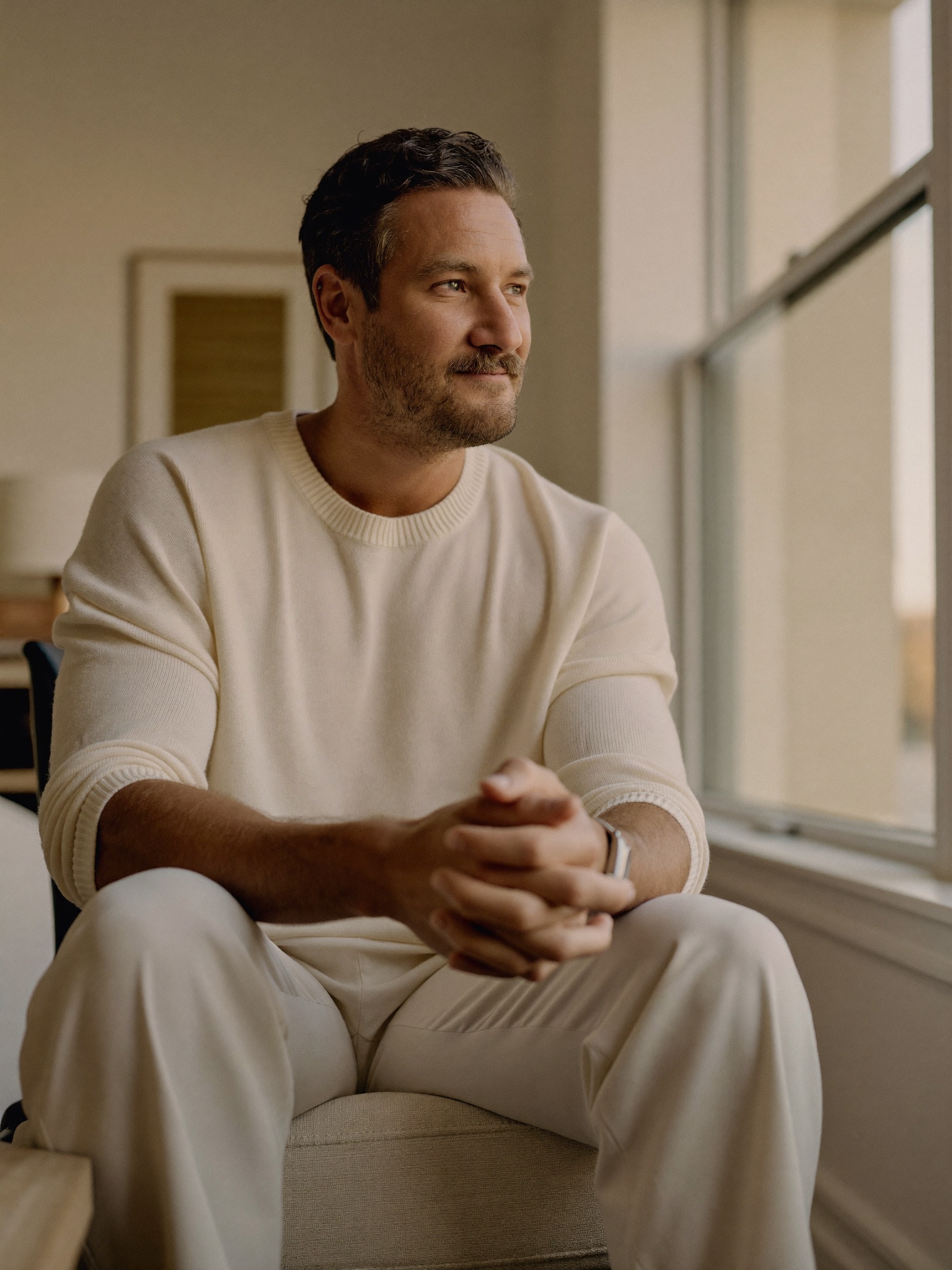 A person at ease at home, some weeks into recovery